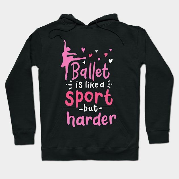 Ballet Dancer Ballerina Hoodie by KAWAIITEE